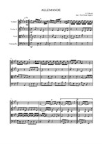 Händel's Allemande für Streichquartett